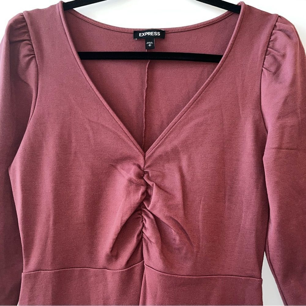Express Mauve Ruffle Mini Dress - Size Med - Picture 4 of 6